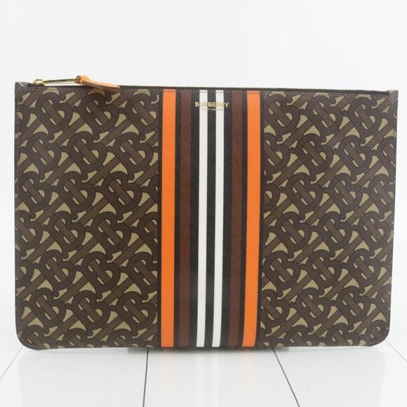 Burberry Monogram Stripe Clutch Bag - Picture 1 of 9